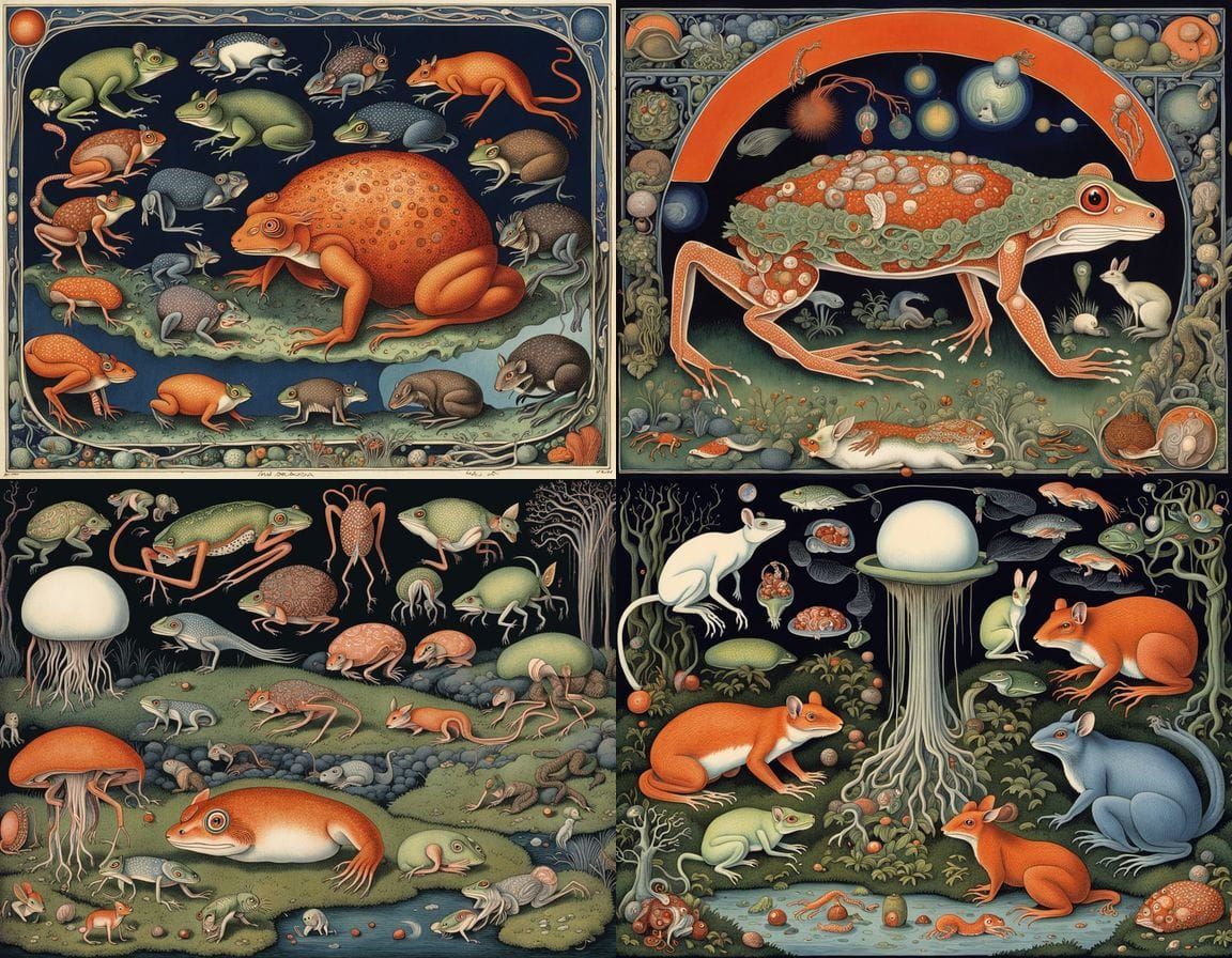 Bizarre Marsupial Frog Fox Rabbit Hybrid with Internal Organ...