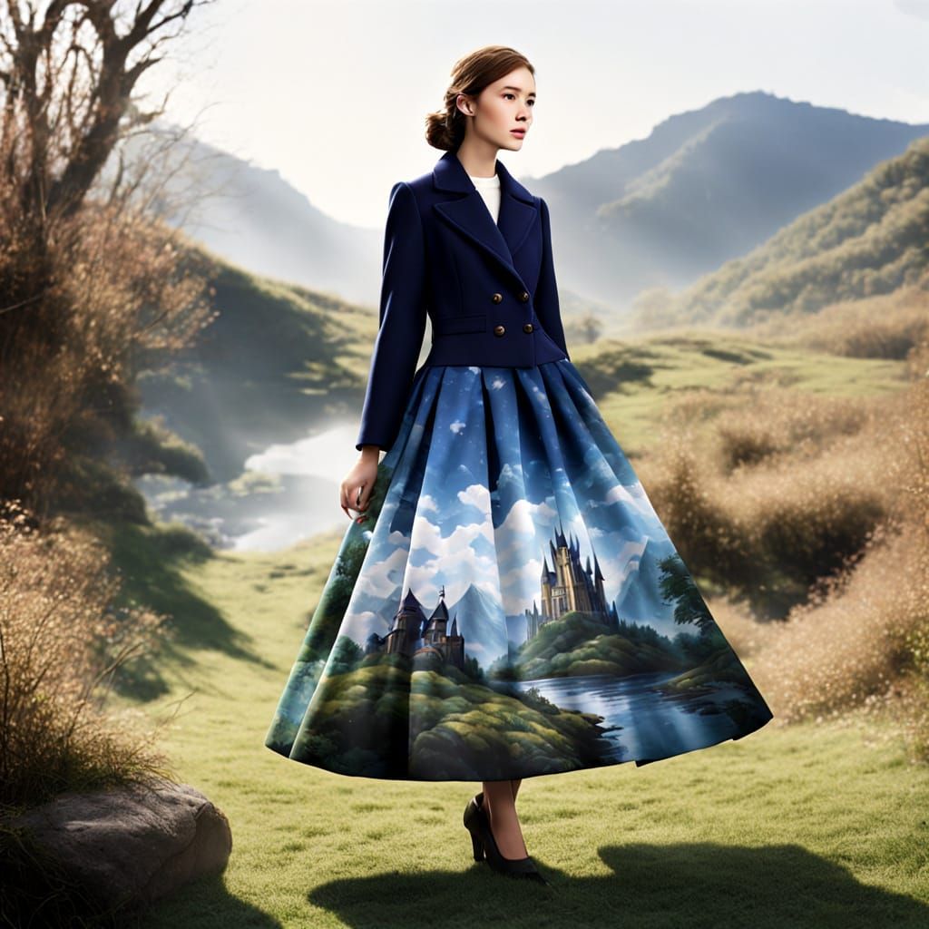 A Coat with a wide skirt