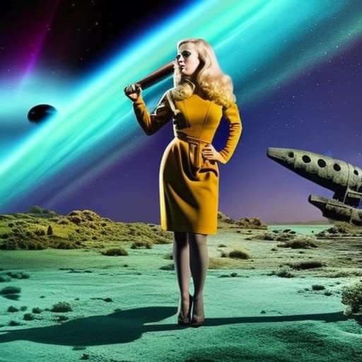 Apocalyptic Aurora: 50's Lo-Fi Space Girl