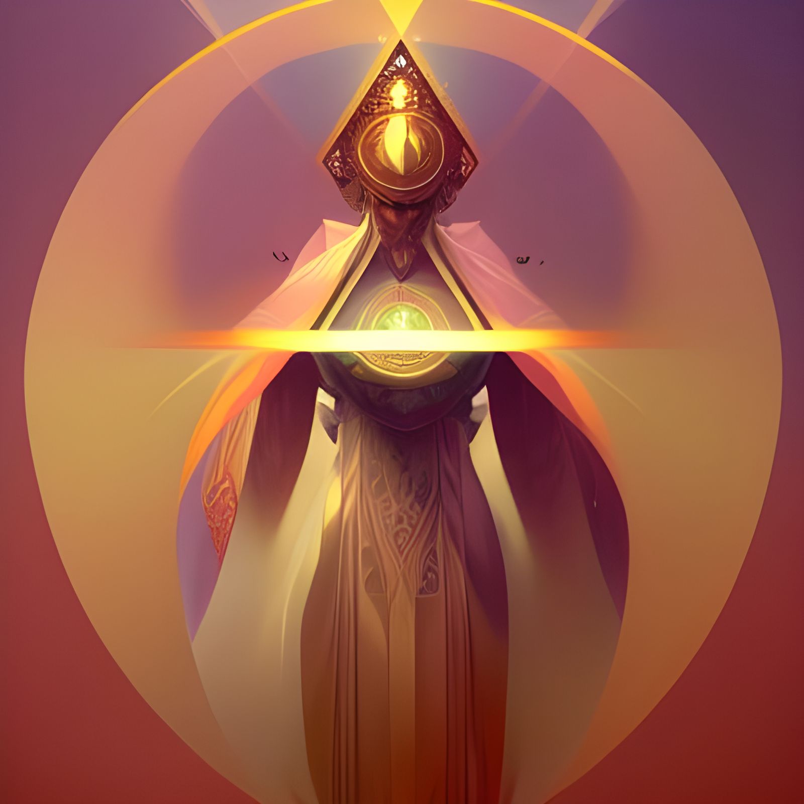 Sacred Divine Light in Geometric Concept Art