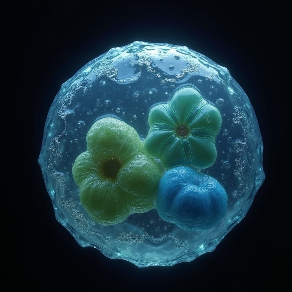 Glowing Cell in Deep Space