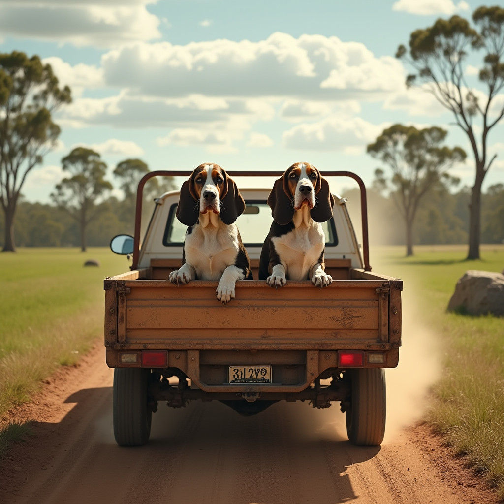 Basset Hounds in Australia: A Cinematic Portrait