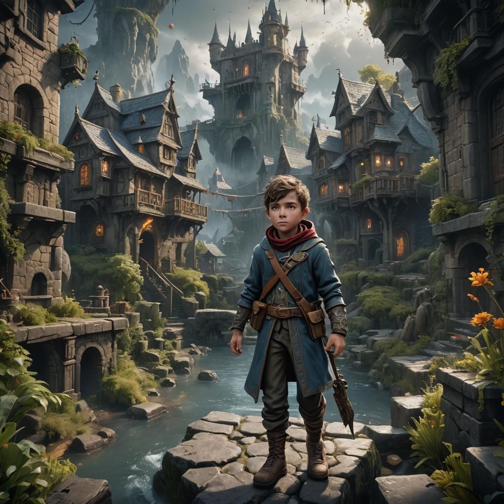 Detailed Matte Painting of Grey Oliver Allen