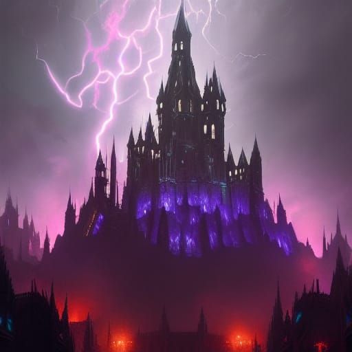 Psychedelic Lightning Illuminates Witch's Castle