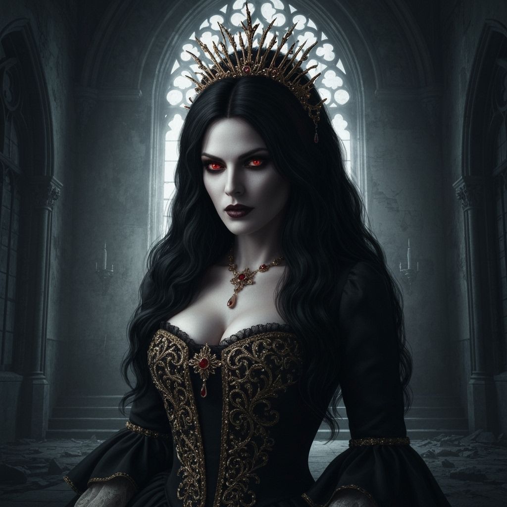 Baroque Gothic Vampire Queen Portrait