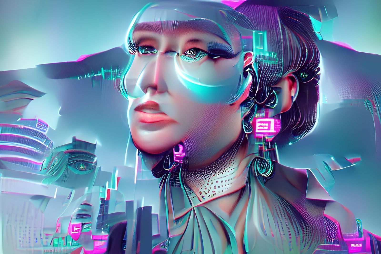 Cyberpunk Aristocrat with Augmented Reality and Eldritch Tec...