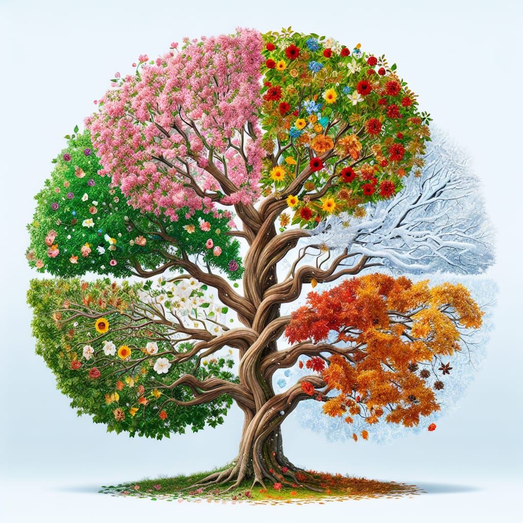 Four Seasons Tree: A Cycle of Nature