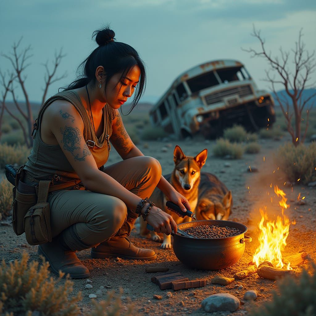Post-Apocalyptic Scavenger Cooking in the Badlands