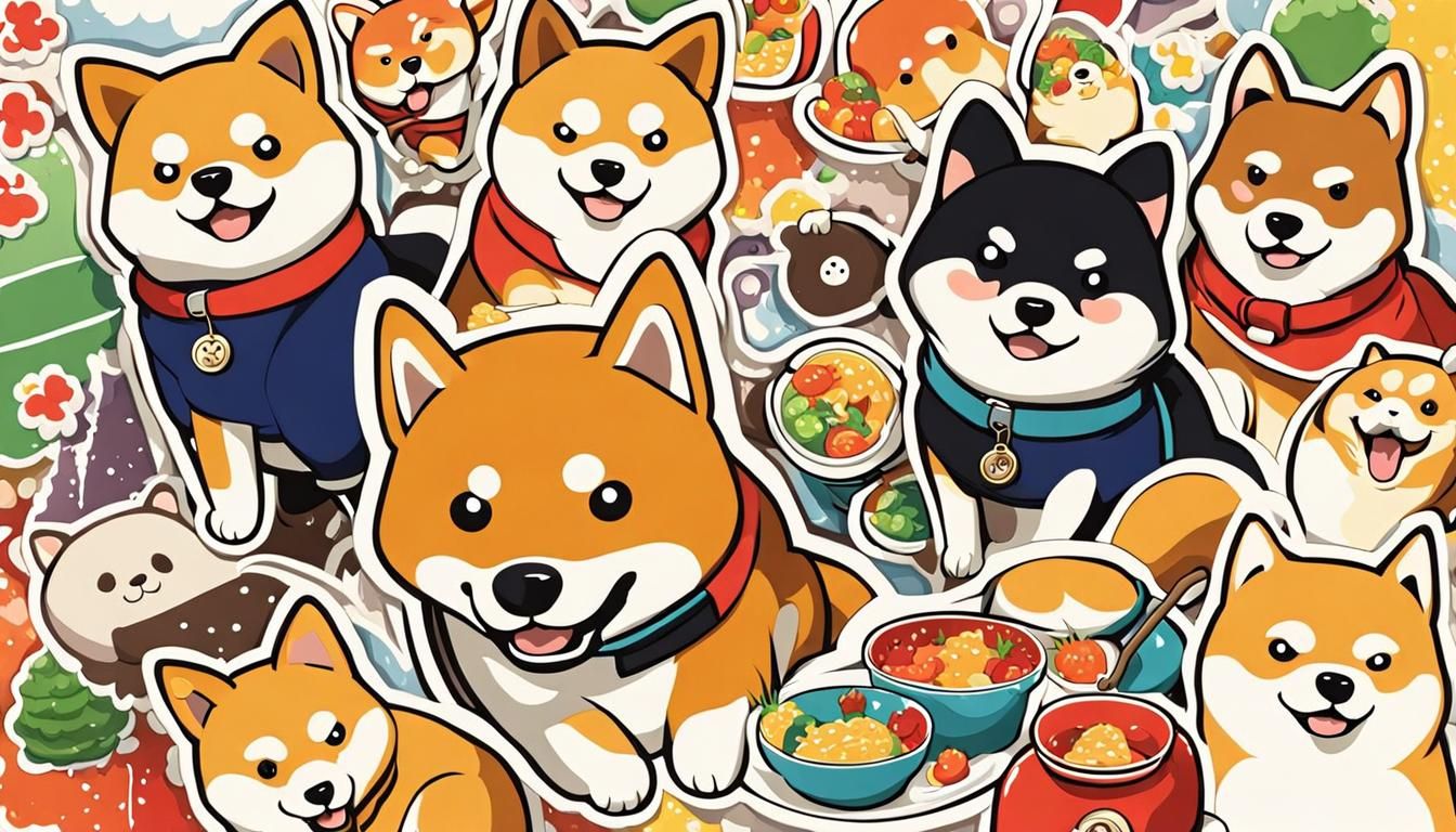 Cartoon Shiba Inu Wallpaper in Anime Style