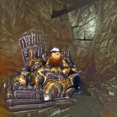 Dwarven King on Throne: A Portrait of Power
