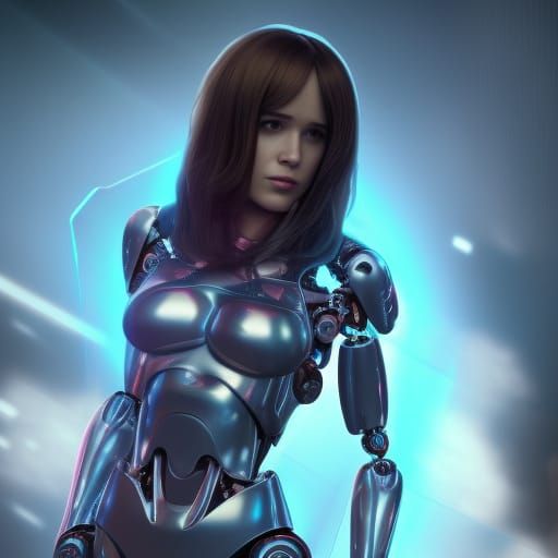 Gorgeous Robot AI Girlfriend in 3D Cinematic Style