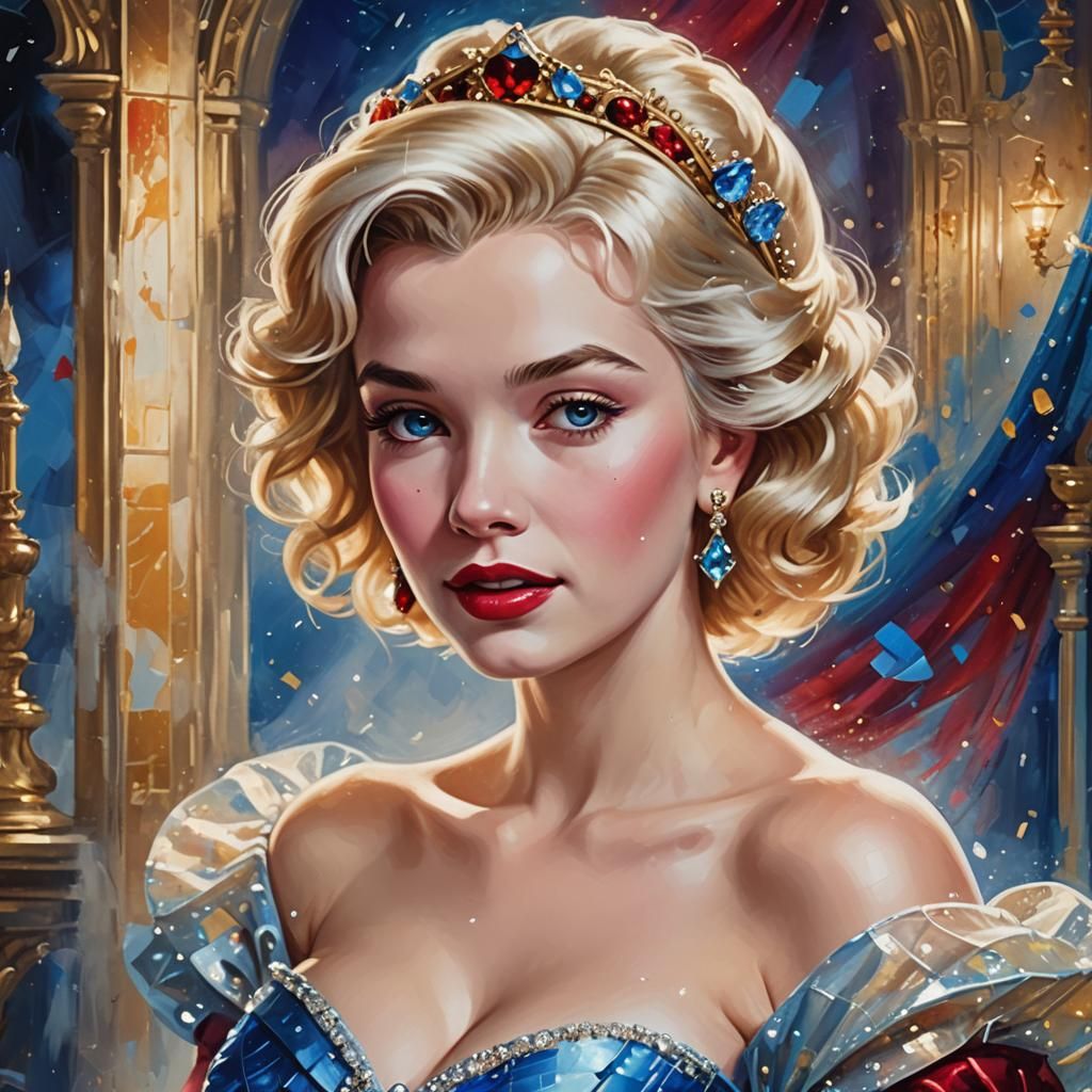 Marilyn Monroe as Cinderella: Retro Disney Art