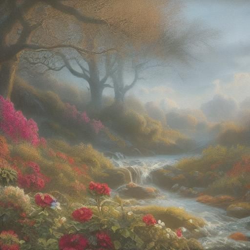 Translucent Grapes in Surrealist Oil Painting