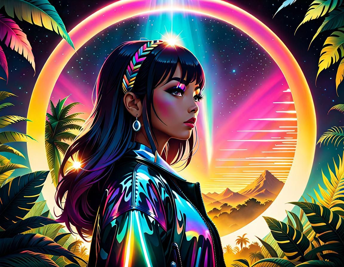 Tribal Skylight with Iridescent Effects