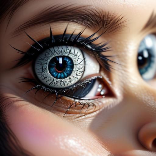 Chibi Spider on Woman's Face: Photorealistic Close-Up