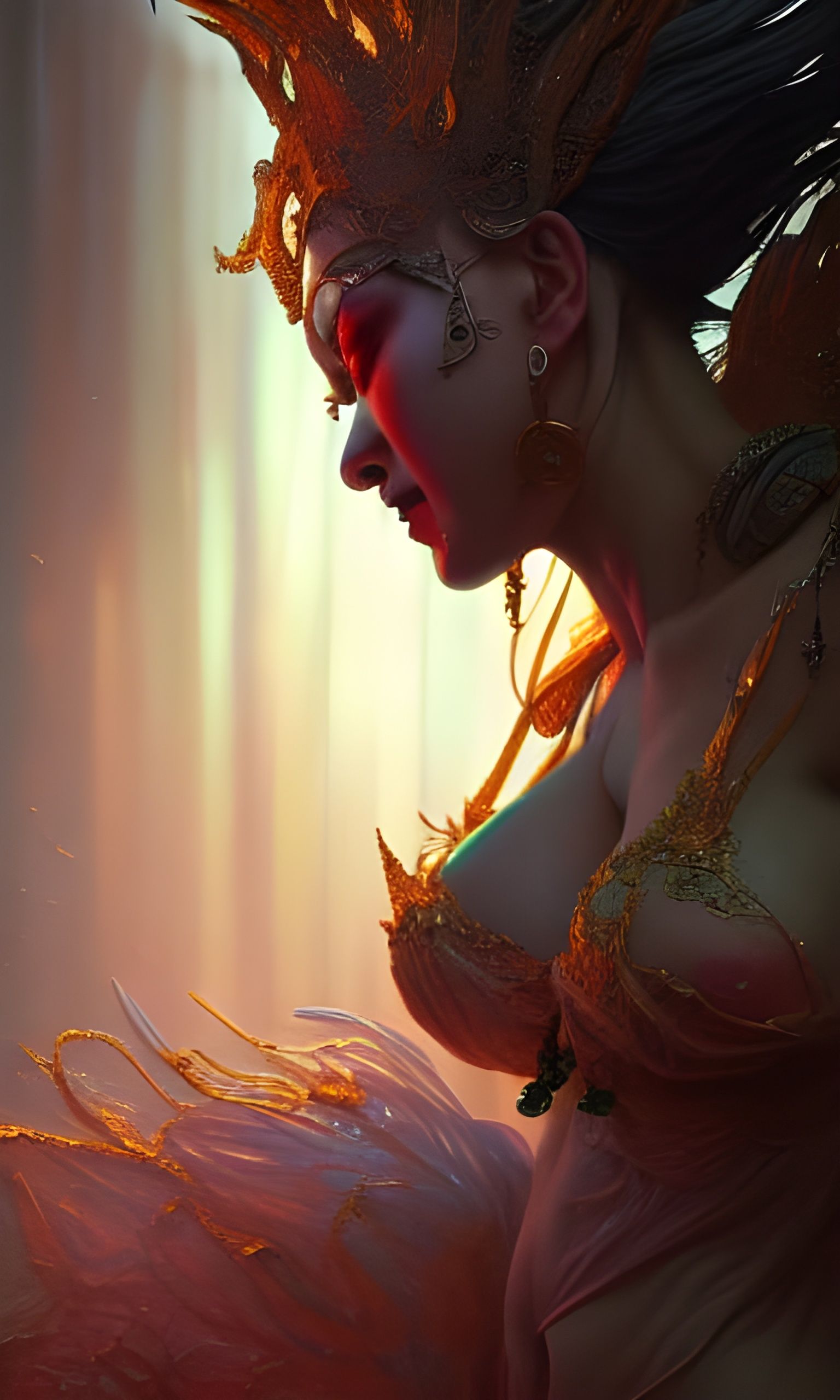 Orgasmic Goddess in Hyperdetailed Fantasy Art