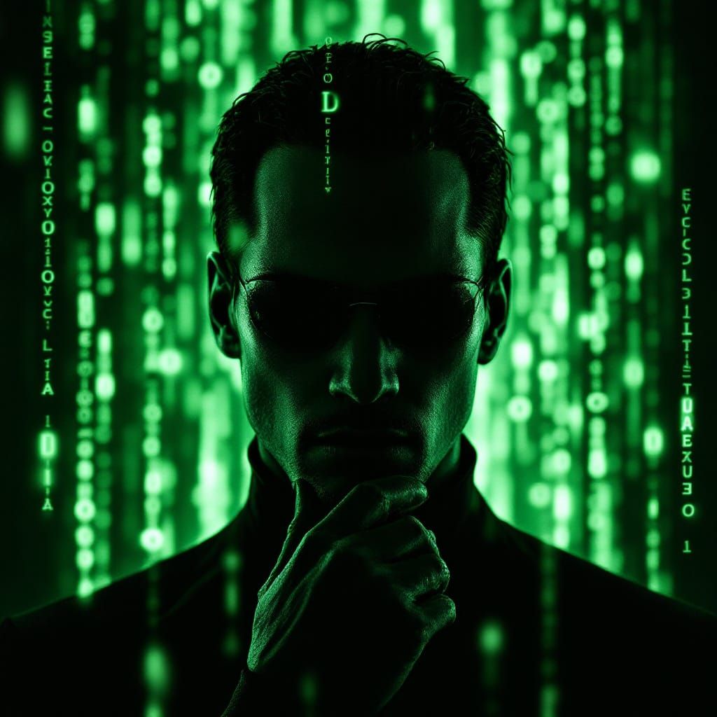 Digital Rain: Matrix-Inspired Green Code Cascade