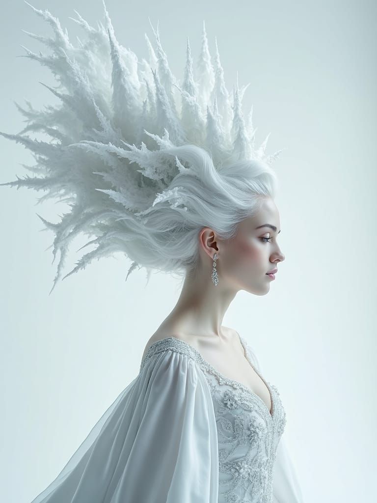 Icy Queen with Ice Palace Hairstyle