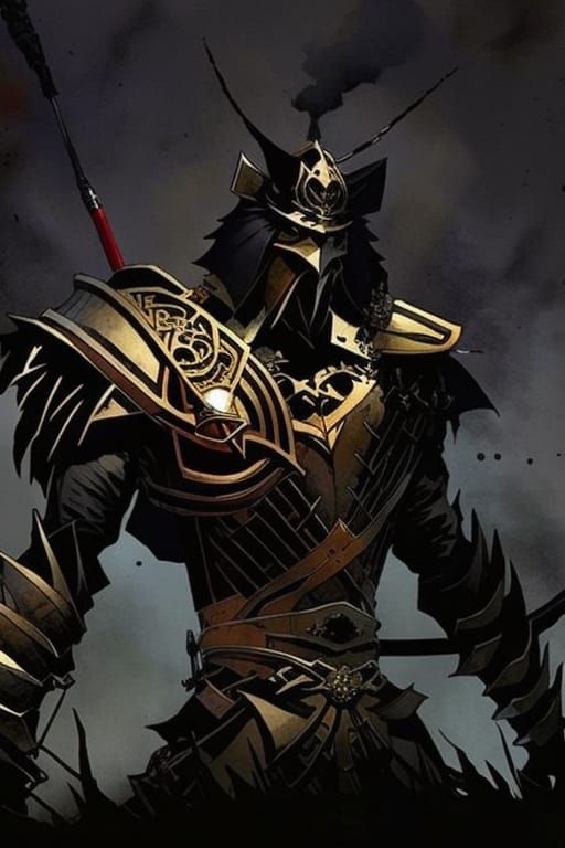 Yasuke: African Samurai, Demon Tiger Warrior Watercolor