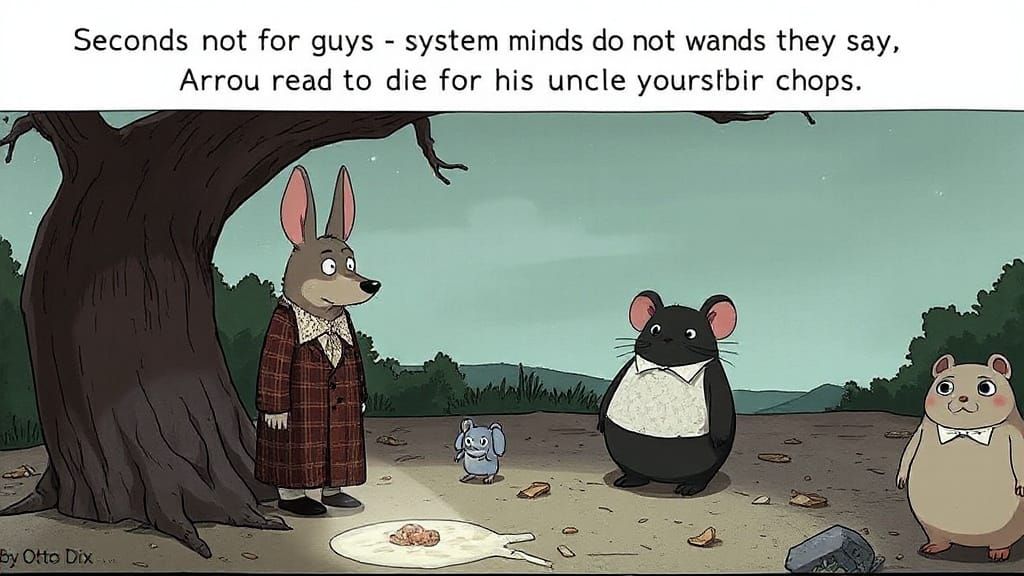 Otto Dix and Studio Ghibli Inspired Surreal Image