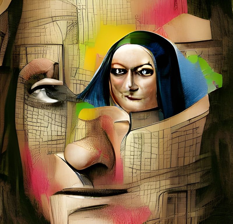 Mona Lisa Fractal: Picasso-Style Digital Art