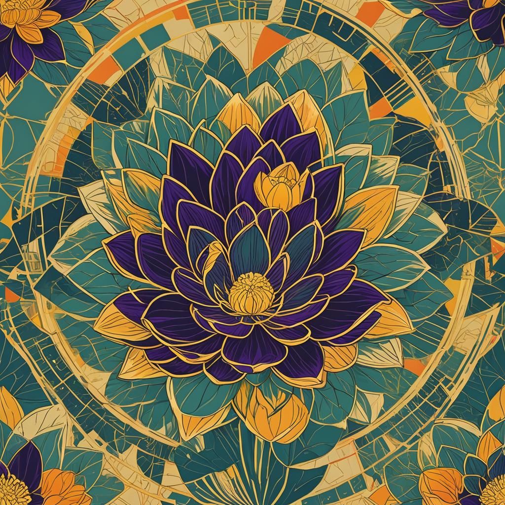 Yam Flowers Like Lotus: Pop Art Screen Print