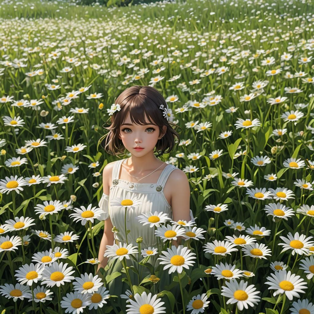 Daisy Field in 3D Anime Art Style