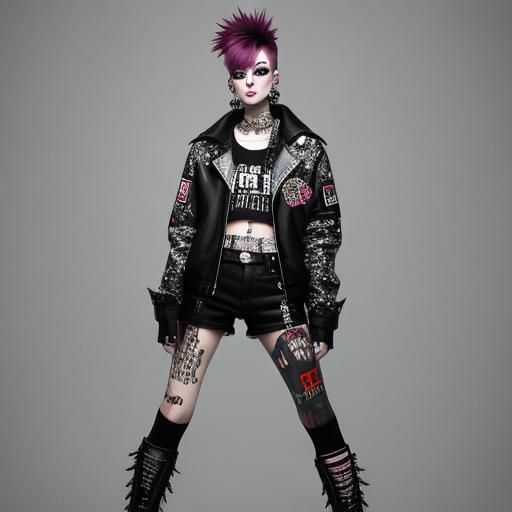 Punk Fashion Portrait with Intense Pigments