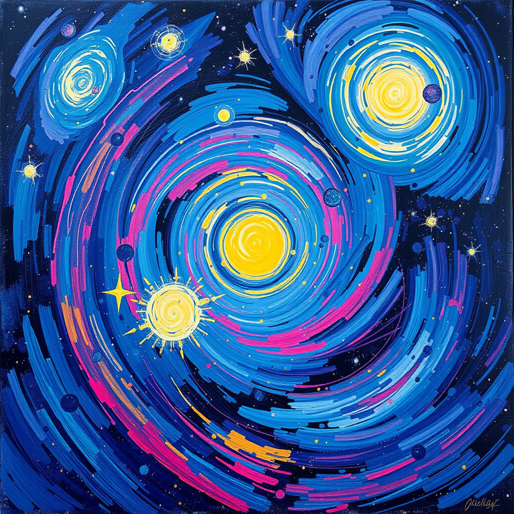 Galaxies in Post-Impressionist Style