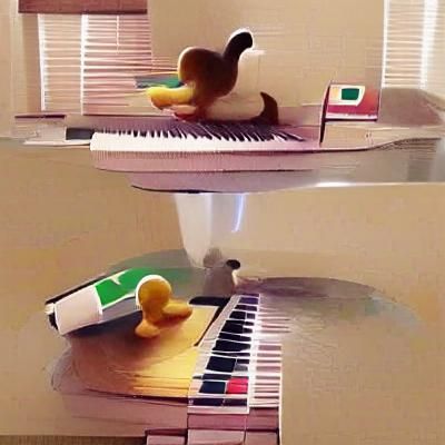 Duck Plays Piano: An AI-Generated Whimsy