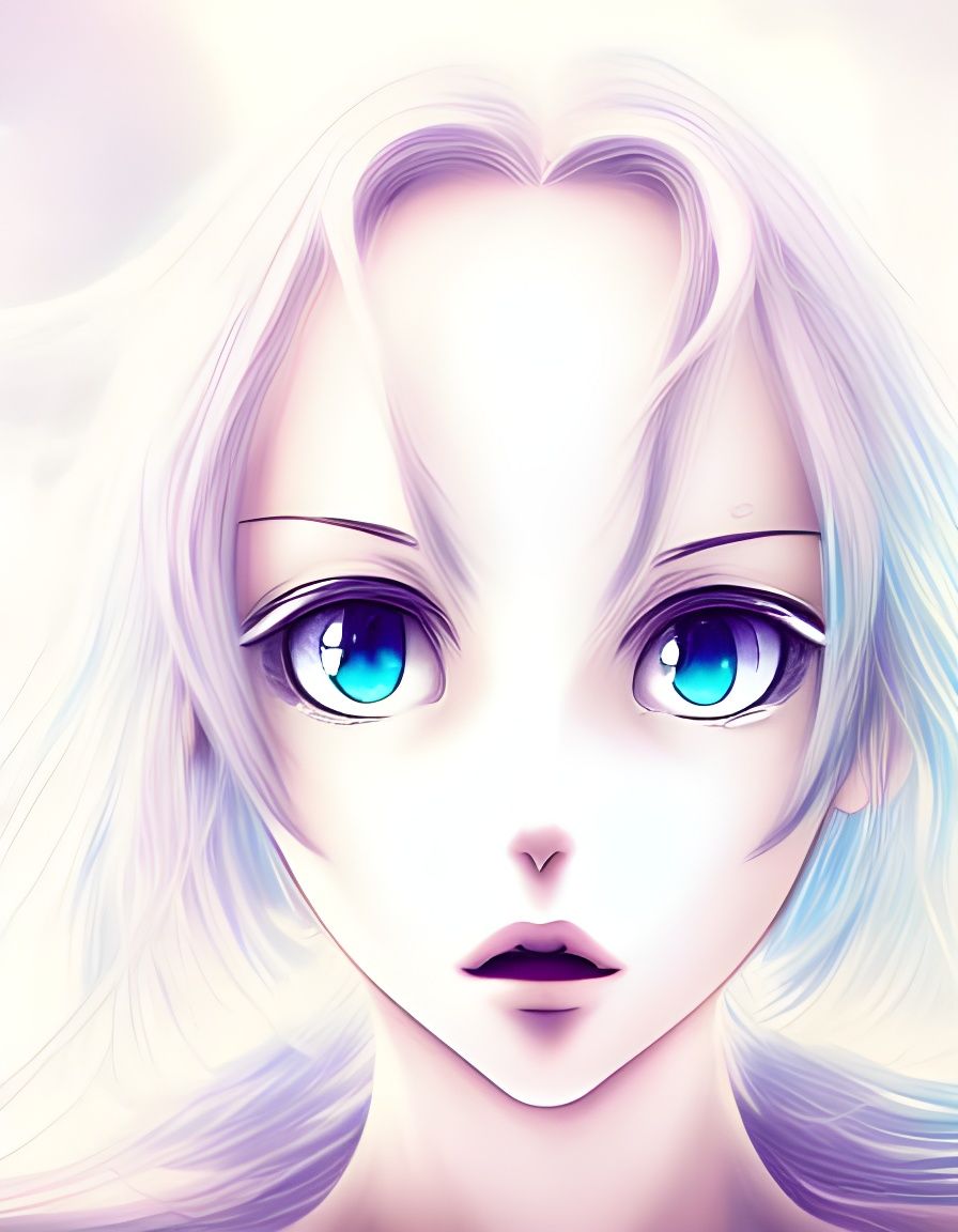 Elemental Girl Portrait in Cosmic Colors