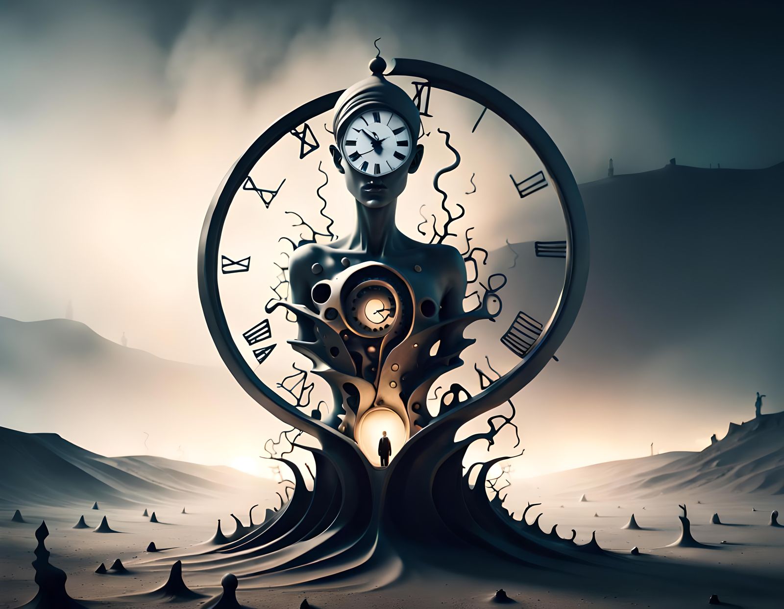 Abstract Visualization of Time's Non-Existence