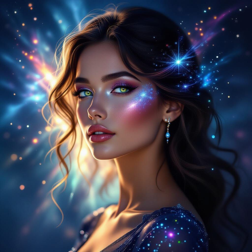 Otherworldly Lady Radiating Ethereal Light