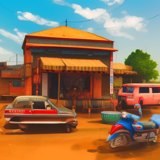 Punjabi Dhaba on National Highway: Splash Art