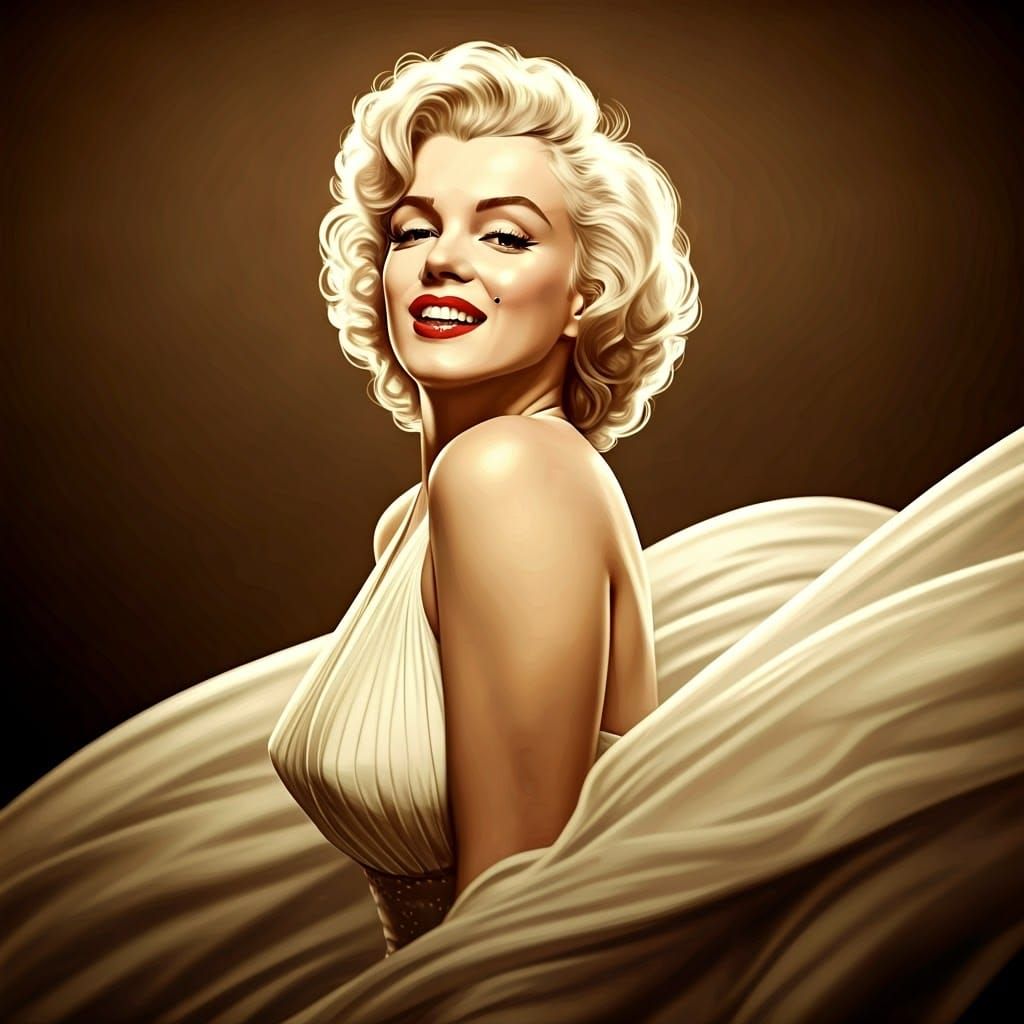Marilyn Monroe: Vintage Hollywood Glamour Portrait