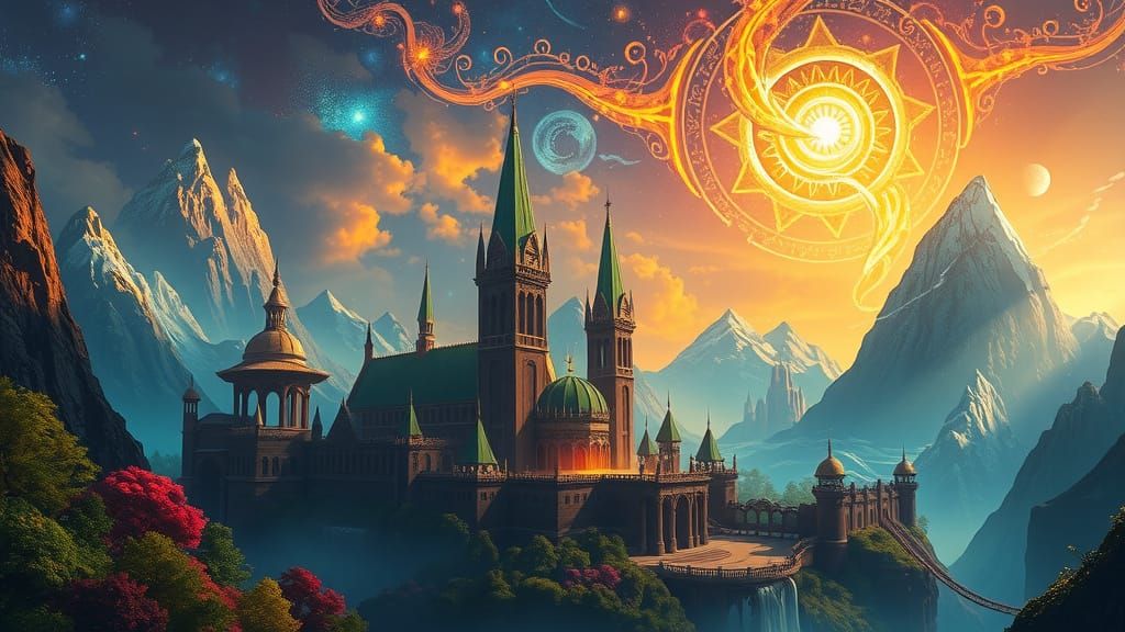 Surreal Fantasy Realm in a Dreamlike Aesthetic