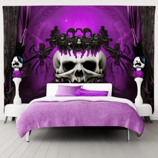 Gothic Vampire Dream Bedroom in Zombiecore Style
