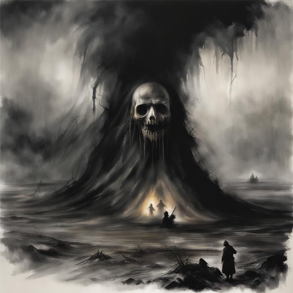 Grimdark Image in Combined Artistic Styles