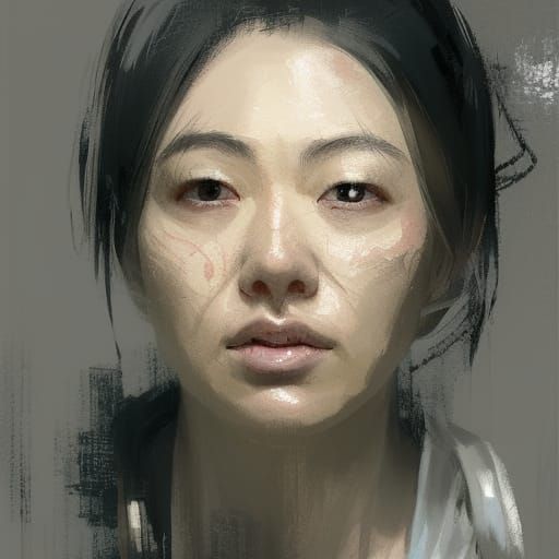 Detailed Portrait of Japanese Doctor in Digital Art Style