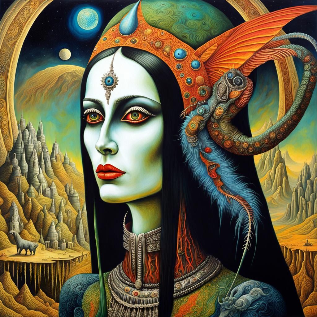 Psychedelic Ayahuasca Dreamscape: A Surreal Fantasy Painting