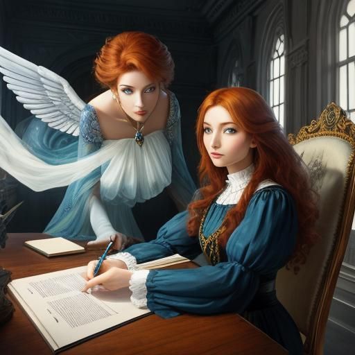 Surreal Angel Visits Earthly Woman: A Masterpiece