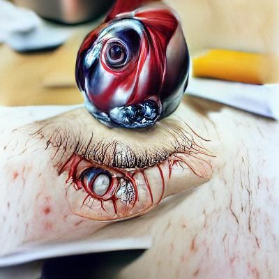 Detailed Close-Up of a Human Eyeball