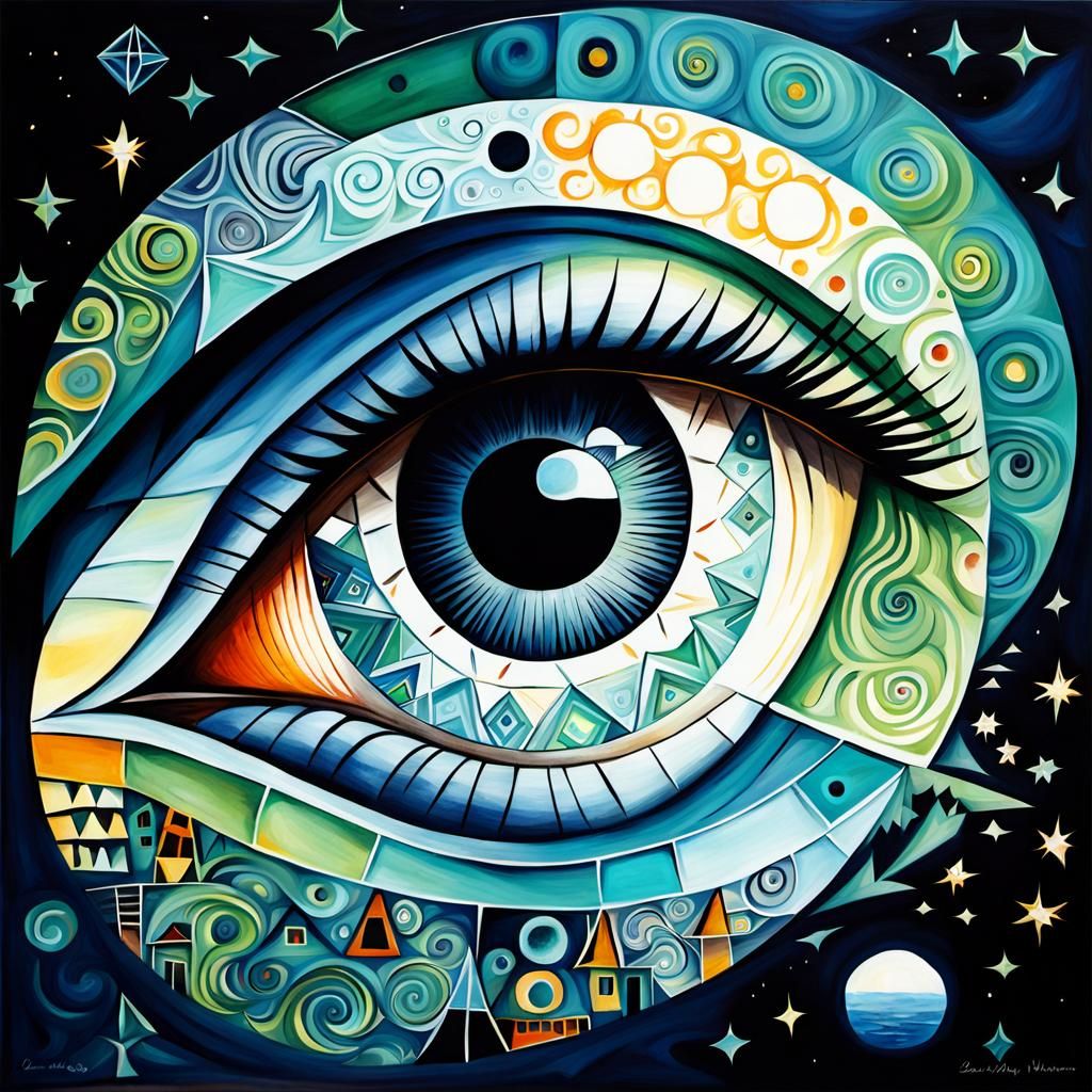 Ominous House of the Rising Sun in Geometric Style