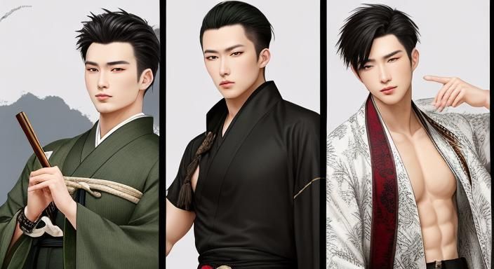 Japanese guys in Edo era