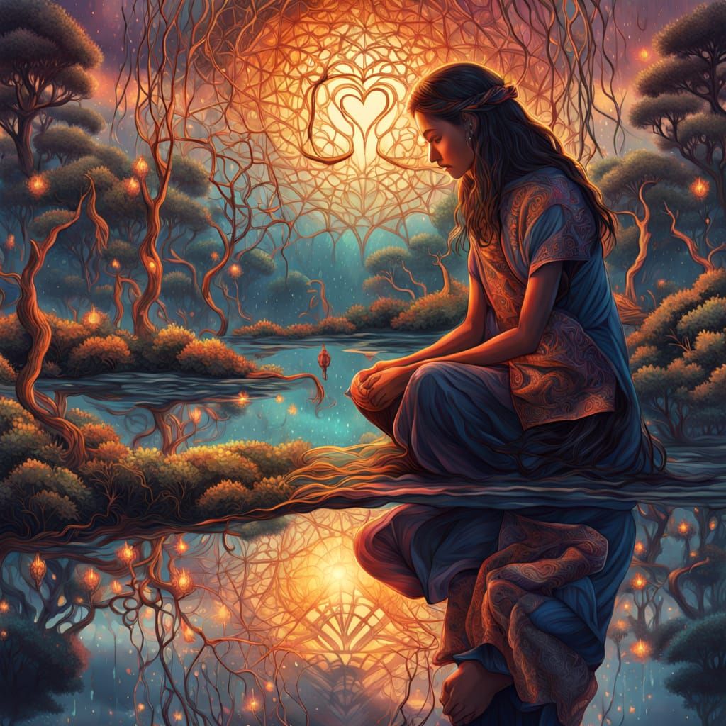 This stunning 8K digital artwork by Amanda Clark, Dee Nickerson and Olga Kvasha is a mesmerizing collage of Bio Art of g...