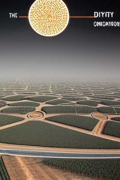 Dystopian Futuristic Corn Construction Site in Cyberpunk Sty...