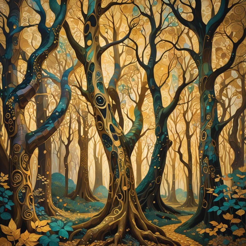 Mystical Forest in Golden Era Style