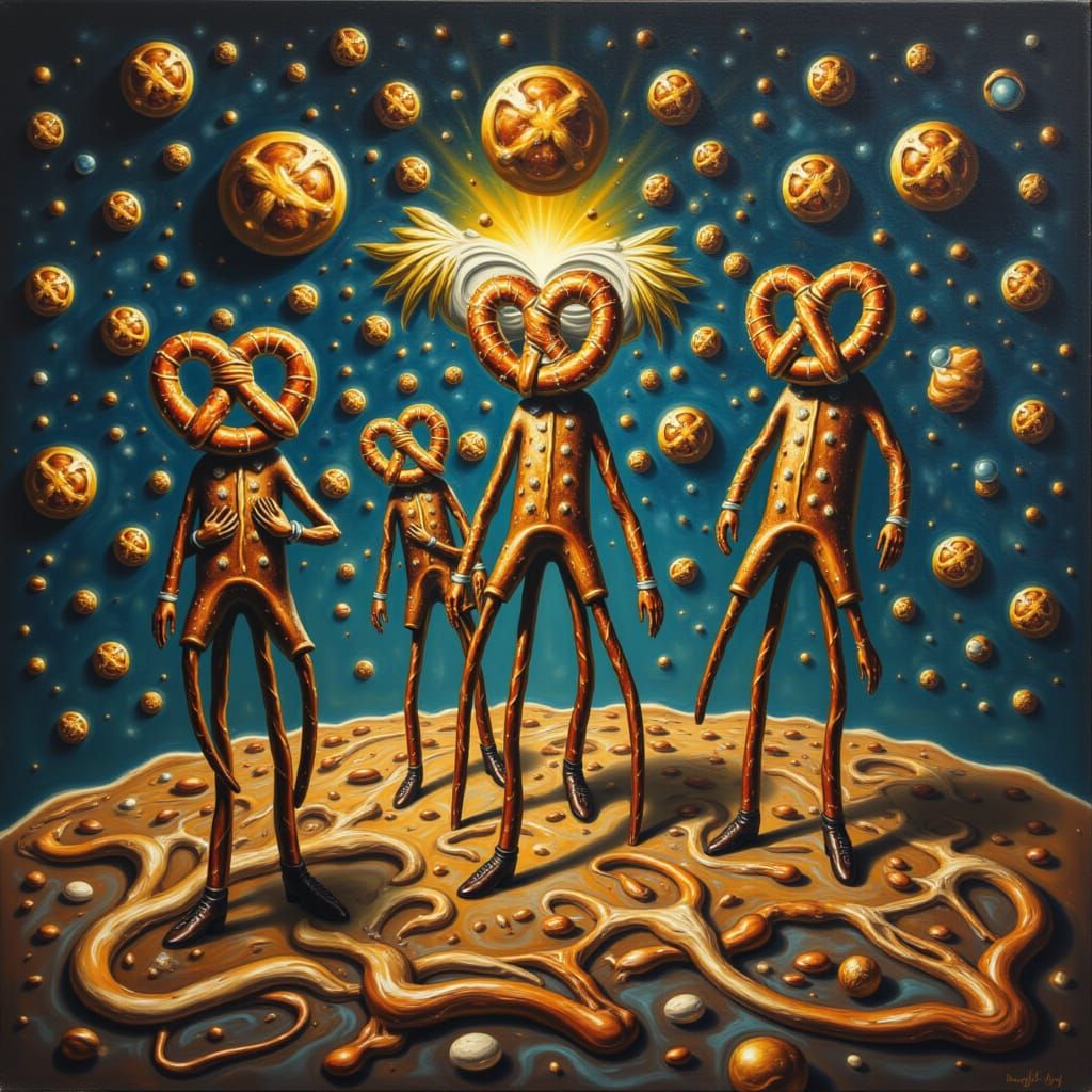 Cosmic Astral Illustration in Mixed Media Style