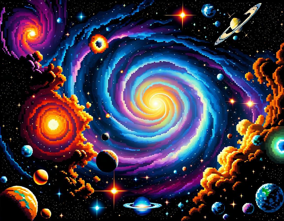 Pixel Art Creation of Life, the Universe and Everything