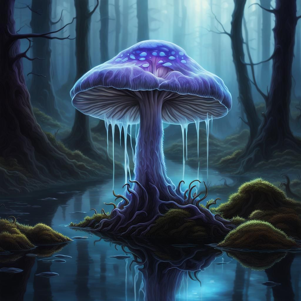 Ethereal Wraithshroom: Detailed Matte Fantasy Concept Art